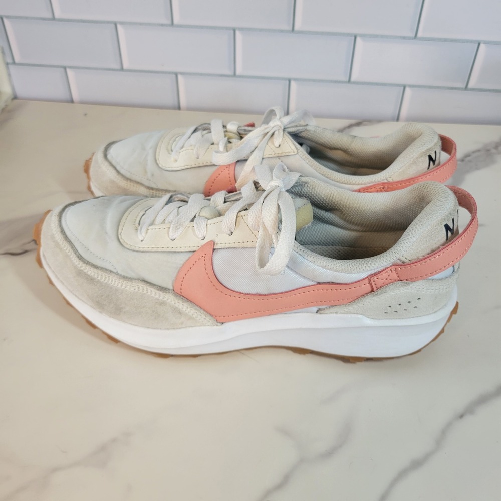 Nike Waffle Debut Womens Sneakers‎ Size 8 Light Bone Coral Pink DH9523-101